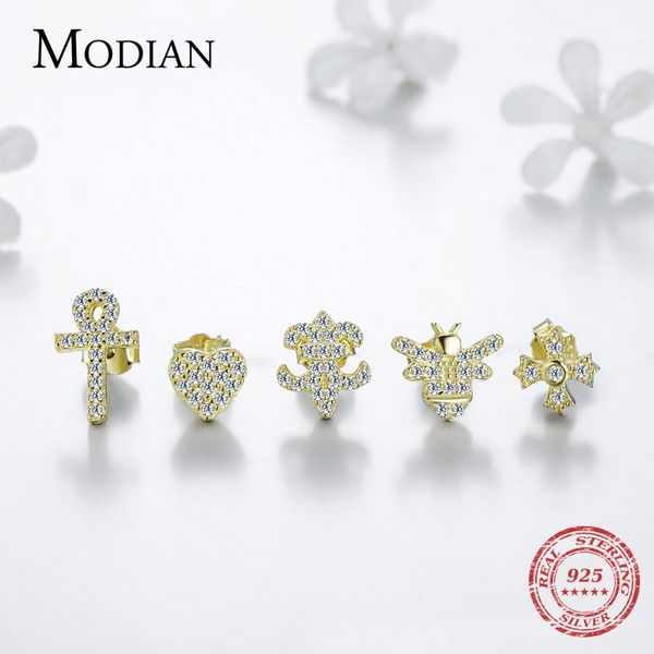 modian authentic 925 sterling silver cute 9 style small stud earrings for women fashion sterling silver jewelry, Black
modian authentic 925 sterling silver cute 9 style small stud earrings for women fashion sterling silver jewelry, Black
