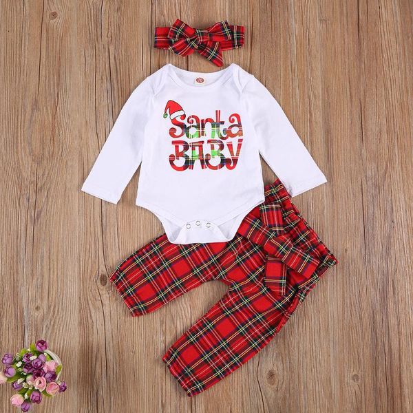 infant newborn girls 3 piece set christmas outfits suits long sleeve printed romper + plaid long pant + bow headband, White
infant newborn girls 3 piece set christmas outfits suits long sleeve printed romper + plaid long pant + bow headband, White