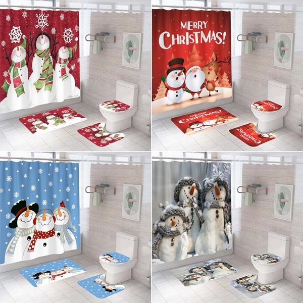 merry christmas bathroom shower curtain and rug sets snowman santa claus anti slip mat toilet lid bath curtains with hooks
merry christmas bathroom shower curtain and rug sets snowman santa claus anti slip mat toilet lid bath curtains with hooks