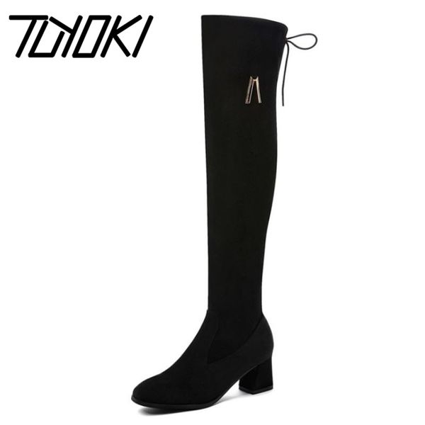 tuyoki plus size 31-43 women over knee boots thick heel round toe women winter long boots fashion cool shoes footwear, Black
tuyoki plus size 31-43 women over knee boots thick heel round toe women winter long boots fashion cool shoes footwear, Black