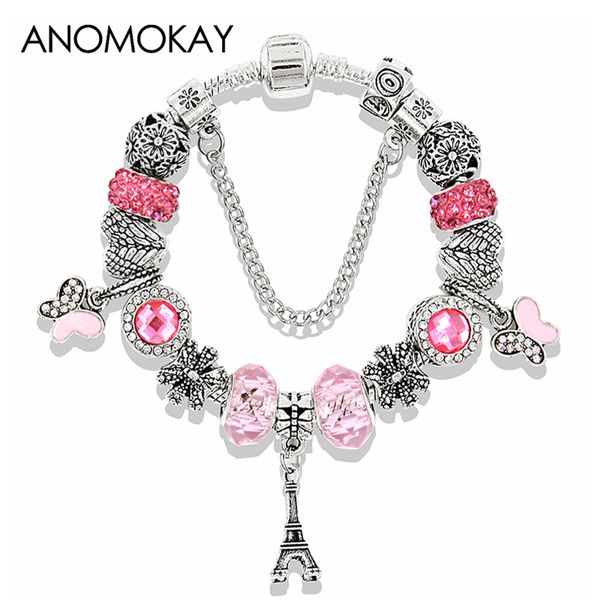 charm bracelets european trendy paris eiffel tower bracelet & bangle pink crystal butterfly bead for women girl jewelry gift, Golden;silver
charm bracelets european trendy paris eiffel tower bracelet & bangle pink crystal butterfly bead for women girl jewelry gift, Golden;silver
