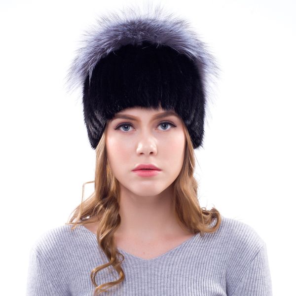 handmade winter women's genuine real beanies hats with silver fur lady warm caps vf5043, Blue;gray 
handmade winter women's genuine real beanies hats with silver fur lady warm caps vf5043, Blue;gray