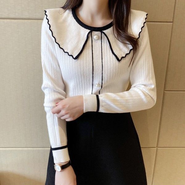 autumn winter women knitting doll collar jumpers pullovers knitted sweaters designer streetwear woolly bottoming shirt clothes, White;black
autumn winter women knitting doll collar jumpers pullovers knitted sweaters designer streetwear woolly bottoming shirt clothes, White;black
