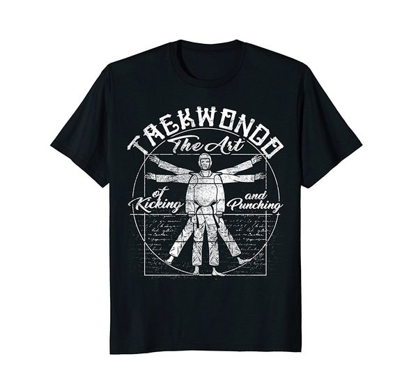 2020 fashion leonardo da vinci style taekwondo t-shirt gift tee shirt