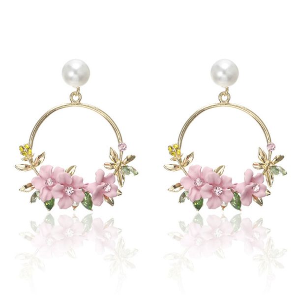 korean elegant flower pendant earrings gold metallic geometric round pearl rhinestone drop earrings for women charming jewelry
korean elegant flower pendant earrings gold metallic geometric round pearl rhinestone drop earrings for women charming jewelry