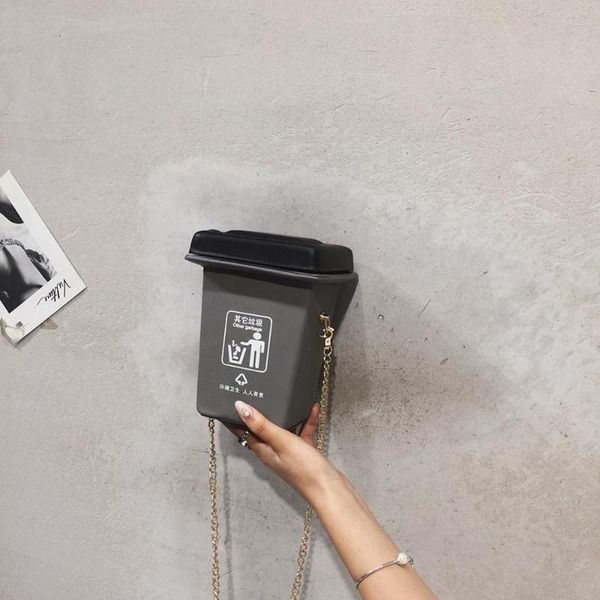 creative personality trash can shape women shoulder bags teenage girls chain crossbody bag pvc chain small bags dropshipping
creative personality trash can shape women shoulder bags teenage girls chain crossbody bag pvc chain small bags dropshipping