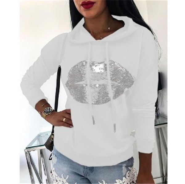 autumn and winter new fashion casual lip printing loose hooded long sleeve women's sweater kg-10, Black
autumn and winter new fashion casual lip printing loose hooded long sleeve women's sweater kg-10, Black