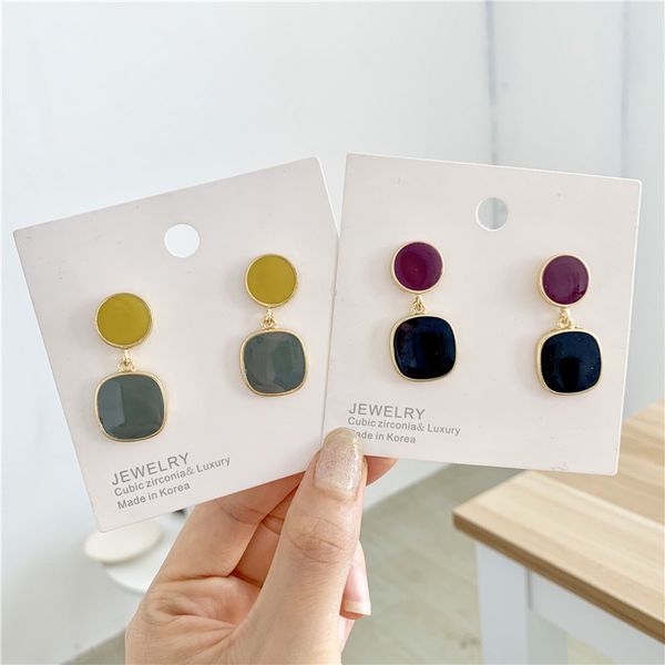 south korea female temperament contracted geometric bump color restoring ancient ways earring personality fashion earrings, Golden;silver
south korea female temperament contracted geometric bump color restoring ancient ways earring personality fashion earrings, Golden;silver