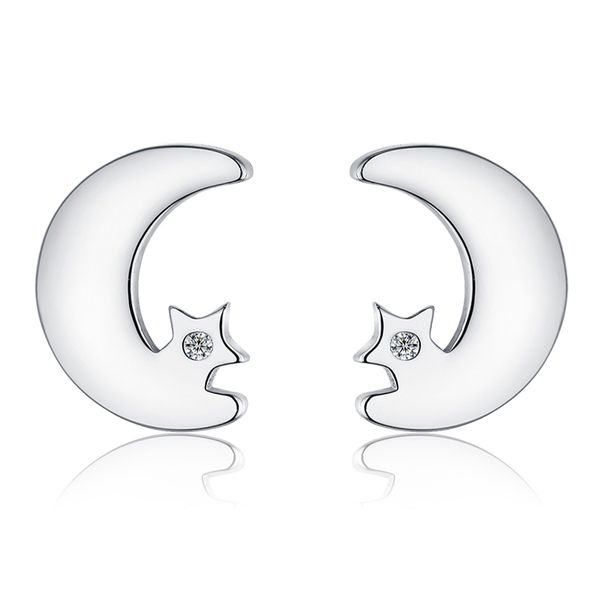 925 sterling silver earring lovely moon star sweet cute simple clear cz stud earring women girls kids korean fashion jewelry, Golden;silver
925 sterling silver earring lovely moon star sweet cute simple clear cz stud earring women girls kids korean fashion jewelry, Golden;silver