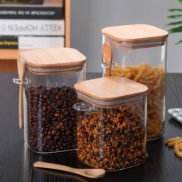 storage bottles & jars kitchen spice jar condiment container with spoon and airtight wooden lid seasoning box dry canister high-grade glass
storage bottles & jars kitchen spice jar condiment container with spoon and airtight wooden lid seasoning box dry canister high-grade glass