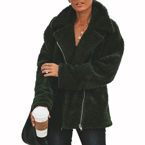 women's wool & blends 2021 female fashion coat pocket lapel women clothing winter keep warm medium pattern zipper loose street style, Black
women's wool & blends 2021 female fashion coat pocket lapel women clothing winter keep warm medium pattern zipper loose street style, Black