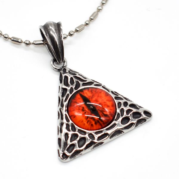 pendant necklaces amumiu red eyes triangle punk men jewelry stainless steel necklace casting wholesale gifts for father man male hp270b, Silver
pendant necklaces amumiu red eyes triangle punk men jewelry stainless steel necklace casting wholesale gifts for father man male hp270b, Silver