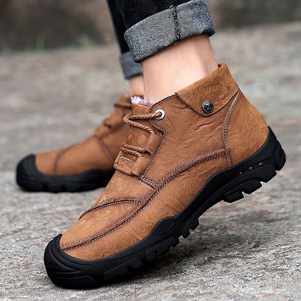 boots outdoor men winter fur boot safety shoes combat men's high leather toe cap work snow warm size 38-44, Black
boots outdoor men winter fur boot safety shoes combat men's high leather toe cap work snow warm size 38-44, Black