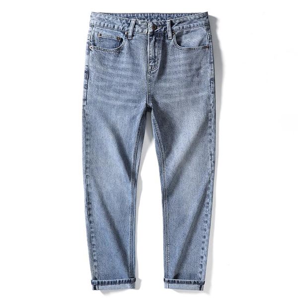 voreloce comfortable cotton stretch men's fitted straight jeans autumn winter brand clothing classic rivet jeans, Blue
voreloce comfortable cotton stretch men's fitted straight jeans autumn winter brand clothing classic rivet jeans, Blue