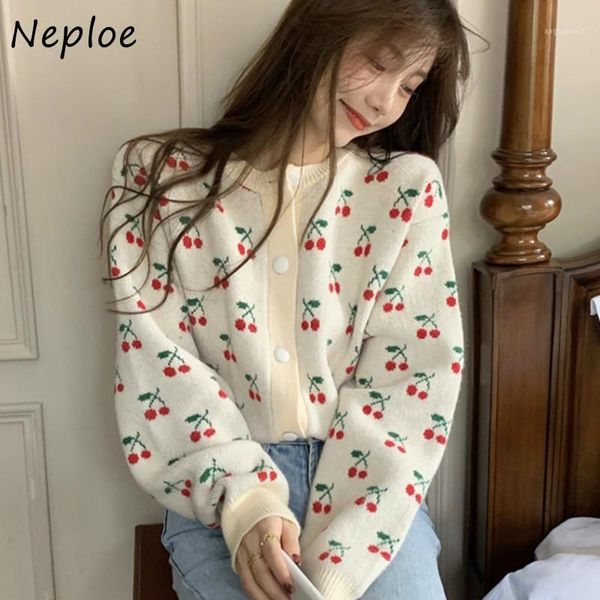 neploe cute chic cherry print women sweater 2020 new loose all-match knitted femme coat autumn japan style o-neck cardigans1, White
neploe cute chic cherry print women sweater 2020 new loose all-match knitted femme coat autumn japan style o-neck cardigans1, White