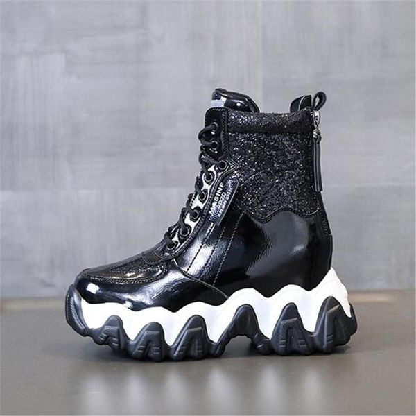 boots autumn chunky sneakers black casual vulcanized shoes woman high platform 7cm lace up leather women mujer
boots autumn chunky sneakers black casual vulcanized shoes woman high platform 7cm lace up leather women mujer
