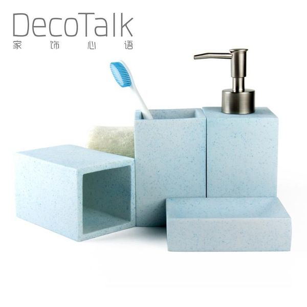 nordic style briet cuboid shapes bathroom accessories set 4 pieces set rostone bathroom resin l decoration 
nordic style briet cuboid shapes bathroom accessories set 4 pieces set rostone bathroom resin l decoration