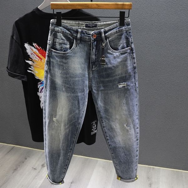 vvotj 2020 summer nine ripped nine-point jeans men's nine-point thin jeans ankle-length fashionable korean style slim-fit nine ankle pa, Blue
vvotj 2020 summer nine ripped nine-point jeans men's nine-point thin jeans ankle-length fashionable korean style slim-fit nine ankle pa, Blue