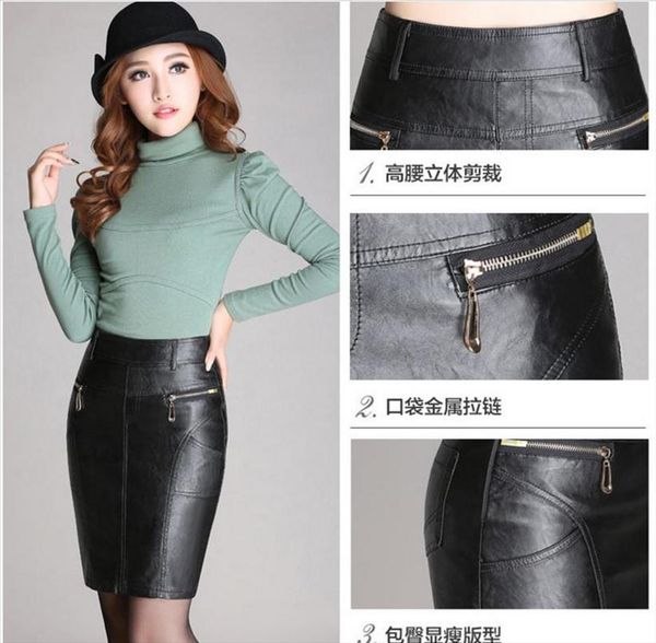 2020 spring autumn womens high waist pu leather pencil skirts m 4xl female ol skirt black zipper casual leather skirt saia k570
2020 spring autumn womens high waist pu leather pencil skirts m 4xl female ol skirt black zipper casual leather skirt saia k570