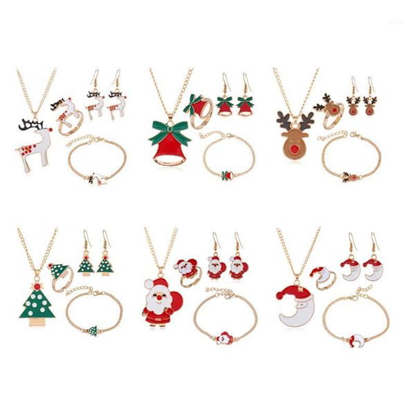 christmas jewelry sets santa claus elk tree bell earrings necklace bracelet ring jewelry set for women new year gift1, Silver
christmas jewelry sets santa claus elk tree bell earrings necklace bracelet ring jewelry set for women new year gift1, Silver
