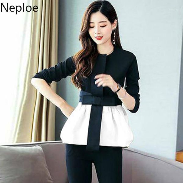 neploe o neck pullover ruffles design blazer female fashion contrast color patchwork bow slim casaco work style coat 813161, White;black
neploe o neck pullover ruffles design blazer female fashion contrast color patchwork bow slim casaco work style coat 813161, White;black