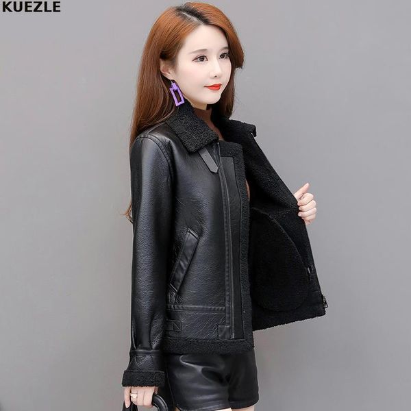 2020 new lambswool winter coat women short autumn warm leather clothing snow wear thickening jacket female office lady jackets, Black
2020 new lambswool winter coat women short autumn warm leather clothing snow wear thickening jacket female office lady jackets, Black