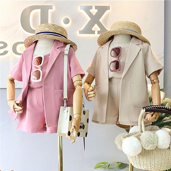 2-7t fashion baby girls 3pcs suit infant kids clothes sets solid vest short sleeve blazer coat shorts summer outfitsx1019, White
2-7t fashion baby girls 3pcs suit infant kids clothes sets solid vest short sleeve blazer coat shorts summer outfitsx1019, White