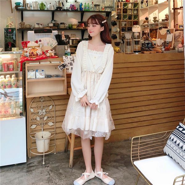 2021 new dressed short womenn style sweet frilly long sleeves knitted mesh embroidered pink fairy dress in iyz4, Black;gray
2021 new dressed short womenn style sweet frilly long sleeves knitted mesh embroidered pink fairy dress in iyz4, Black;gray