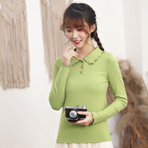 caiyifang 2021 spring new lace lapel long sleeve button commuting sweet solid color pullover knitted for women, White;black
caiyifang 2021 spring new lace lapel long sleeve button commuting sweet solid color pullover knitted for women, White;black