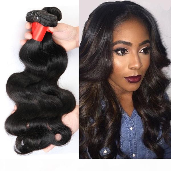 brazilian body wave 3 4 bundles human hair extensions 7a brazilian virgin hair body wave 100g pcs brizilian body wavy hair, Black