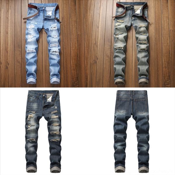 o1ujp icpans men jeans distress jeans's denim pants straight hole size spring summer business jeans men men casual cotton mens jeans, Black
o1ujp icpans men jeans distress jeans's denim pants straight hole size spring summer business jeans men men casual cotton mens jeans, Black