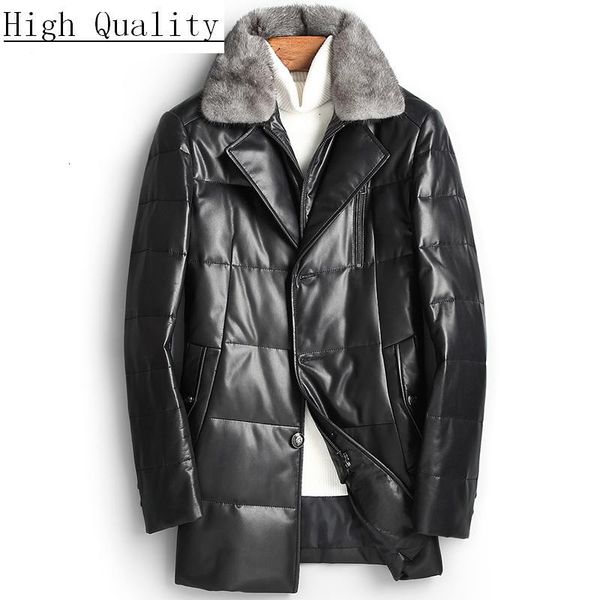 men's leather & faux 2021 genuine jacket men autumn winter sheepskin coat down collar 13n1351 kj2116, Black
men's leather & faux 2021 genuine jacket men autumn winter sheepskin coat down collar 13n1351 kj2116, Black