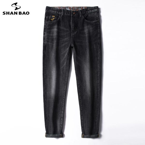 shan bao classic badge embroidered luxury men's fitted jeans 2021 spring brand clothing cotton stretch denim jeans1, Blue
shan bao classic badge embroidered luxury men's fitted jeans 2021 spring brand clothing cotton stretch denim jeans1, Blue