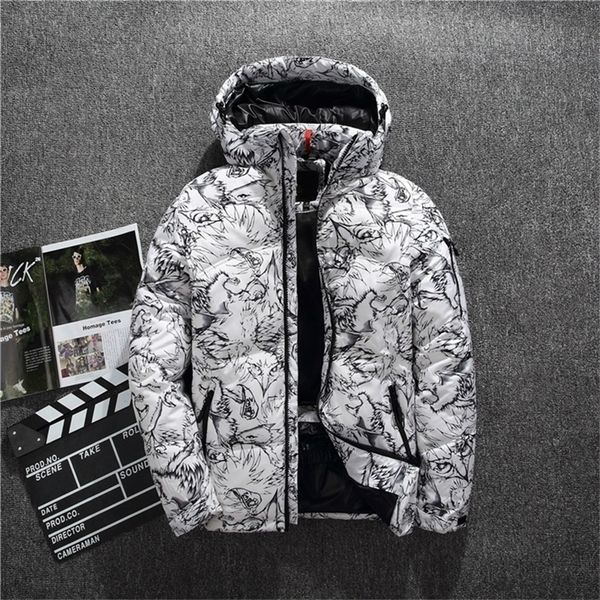 mens casual down jacket winter new boutique white duck down thick warm fashion print mens slim hooded white black down coat 201223
mens casual down jacket winter new boutique white duck down thick warm fashion print mens slim hooded white black down coat 201223
