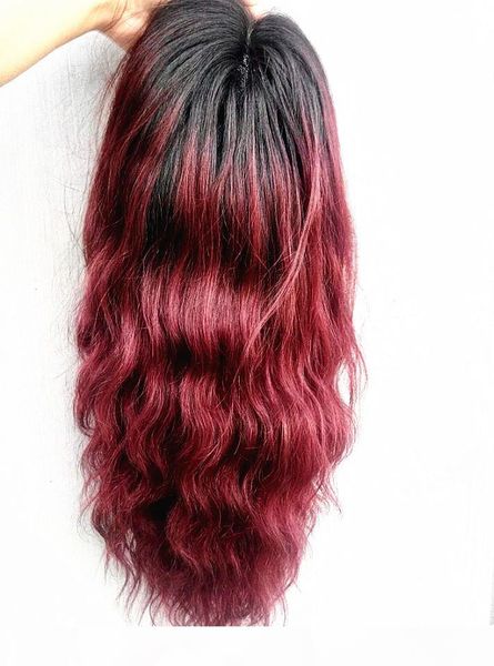 new arrive human virgin brazilian hair lace front wigs ombre t1b 99j natural black burgundy color 
new arrive human virgin brazilian hair lace front wigs ombre t1b 99j natural black burgundy color