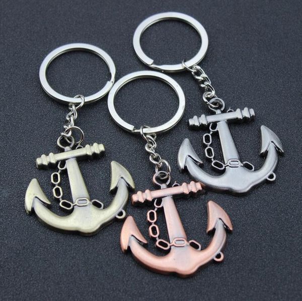 

rudder anchor couple keychain pendant gskr026 mix order 20 pieces a lot keychains key rings, Slivery;golden