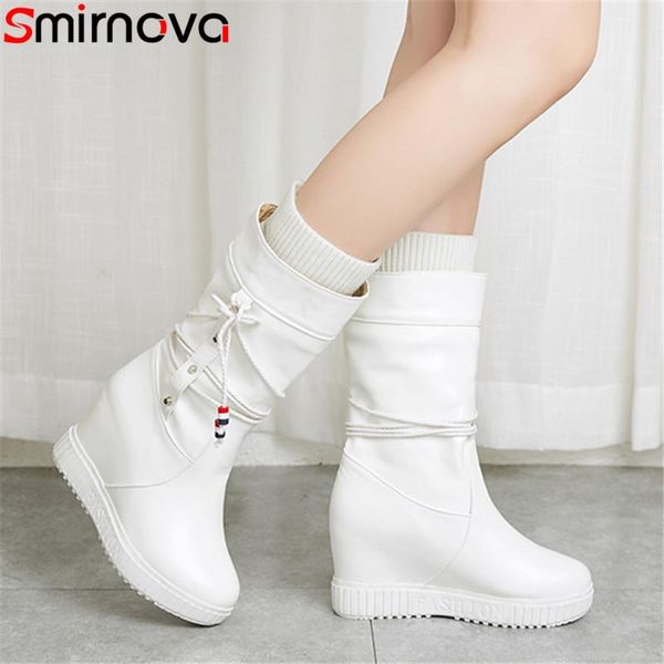 smirnova fashion new height increaseing mid calf boots women slip on elegnat autumn winter boots high heels ladies prom, Black
smirnova fashion new height increaseing mid calf boots women slip on elegnat autumn winter boots high heels ladies prom, Black