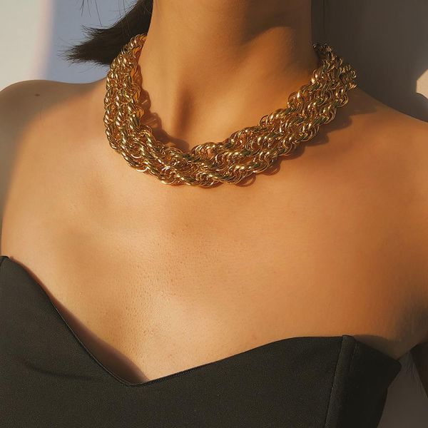 layer gold color choker necklace collar for women punk hip hop chunky pendant necklace jewelry thick chain cuban twisted choker, Golden;silver
layer gold color choker necklace collar for women punk hip hop chunky pendant necklace jewelry thick chain cuban twisted choker, Golden;silver