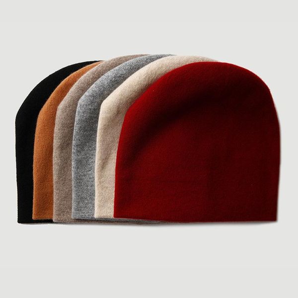 beanie/skull caps double-layer knitted hat ladies dome woolen hats autumn winter warmth padded women 100% cashmere, Blue;gray
beanie/skull caps double-layer knitted hat ladies dome woolen hats autumn winter warmth padded women 100% cashmere, Blue;gray