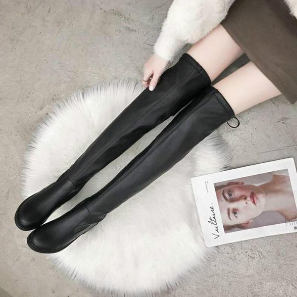 slim boots over the knee high pu women snow women's fashion winter thigh shoes woman botas feminina leather boots, Black
slim boots over the knee high pu women snow women's fashion winter thigh shoes woman botas feminina leather boots, Black