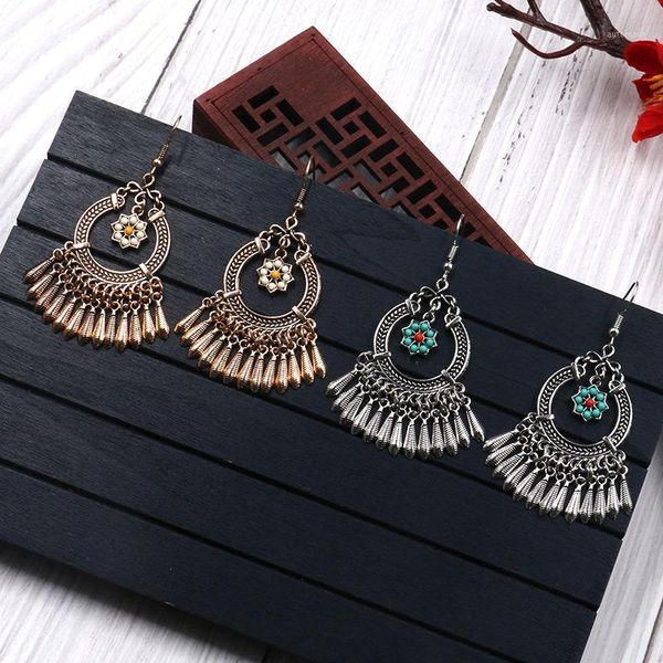 bohemian ethnic round tassel earring small flower hook earring jewelry women gift1, Silver
bohemian ethnic round tassel earring small flower hook earring jewelry women gift1, Silver