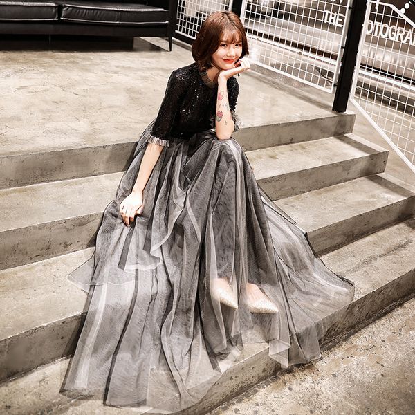 robe de soiree black long o-neck lace beading reflective dress evening dress vestido de festa prom party dress formal dresses, Black;red
robe de soiree black long o-neck lace beading reflective dress evening dress vestido de festa prom party dress formal dresses, Black;red