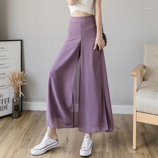 2020 summer chiffon wide leg pants for women high waist elegant draped show thin trousers womens casual loose korean style new1, Black;white
2020 summer chiffon wide leg pants for women high waist elegant draped show thin trousers womens casual loose korean style new1, Black;white