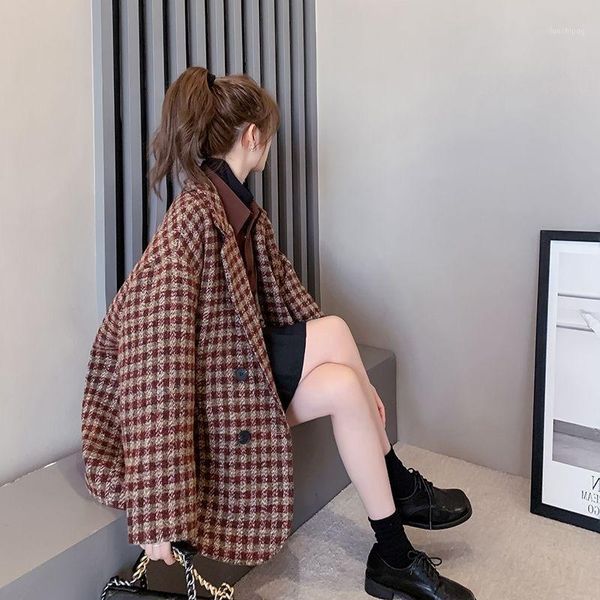 blended wool coat women plaid jacket autumn winter mid-long slim coats jackets ladies elegant woolen outerwear1, Black
blended wool coat women plaid jacket autumn winter mid-long slim coats jackets ladies elegant woolen outerwear1, Black