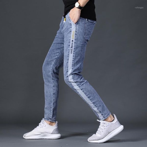 summer ankle-length pants men blue jeans slim fit elastic waist joggers jean 2020 fashion side stripe denim trousers1
summer ankle-length pants men blue jeans slim fit elastic waist joggers jean 2020 fashion side stripe denim trousers1