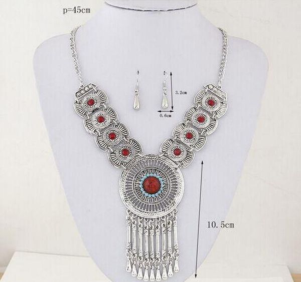 wedding bridal circle part pendant necklace earrings jewelry sets for wo jllozf bde_jewelry, Silver
wedding bridal circle part pendant necklace earrings jewelry sets for wo jllozf bde_jewelry, Silver