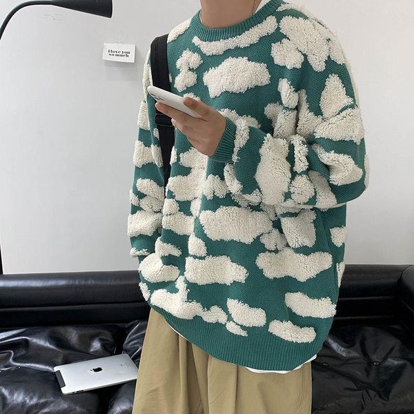 winter thick sweater men's warm fashion retro casual knitted pullover men streetwear korean loose cloud sweater mens clothes, White;black
winter thick sweater men's warm fashion retro casual knitted pullover men streetwear korean loose cloud sweater mens clothes, White;black