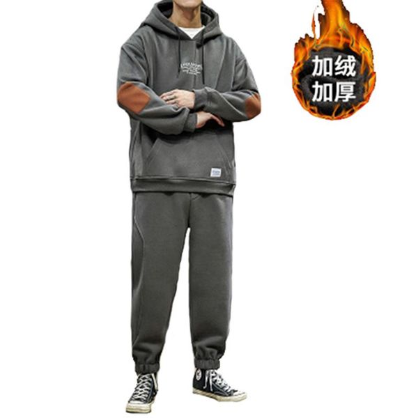 men's tracksuits man winter velvet suit plus cashmere sweatsuit warm gold set two piece tracksuit -5xl, Gray
men's tracksuits man winter velvet suit plus cashmere sweatsuit warm gold set two piece tracksuit -5xl, Gray