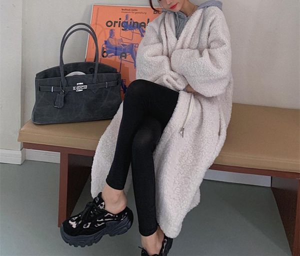 imitation lamb wool sheep sheared fur coat winter thick faux fur overcoat korean fashion mid-length teddy jacket, Black
imitation lamb wool sheep sheared fur coat winter thick faux fur overcoat korean fashion mid-length teddy jacket, Black