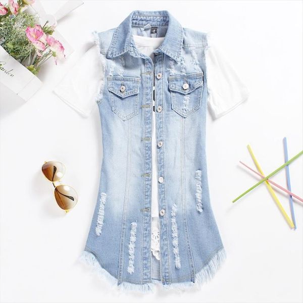 women vest spring autumn turn down collar vest long denim jean women plus size ladies 5xl sleeveless vests jacket top, Black;white
women vest spring autumn turn down collar vest long denim jean women plus size ladies 5xl sleeveless vests jacket top, Black;white
